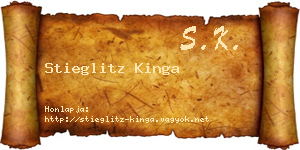 Stieglitz Kinga névjegykártya